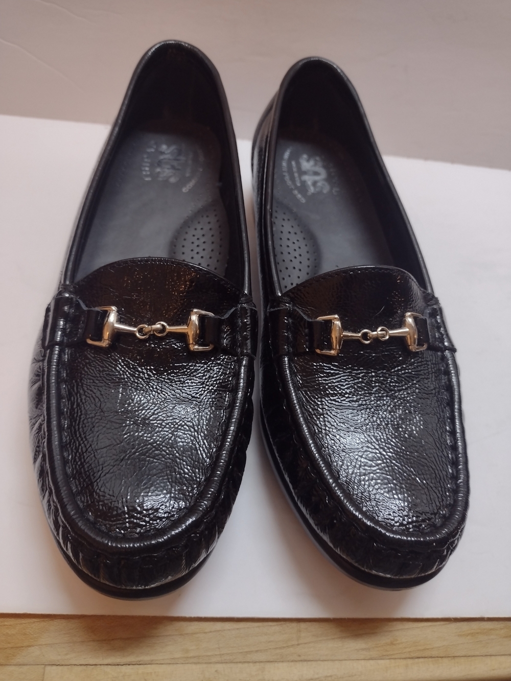 SAS Tripad Loafers Womens 6.5M Black Leather Horsebit Comfort Slip On Shoes USA